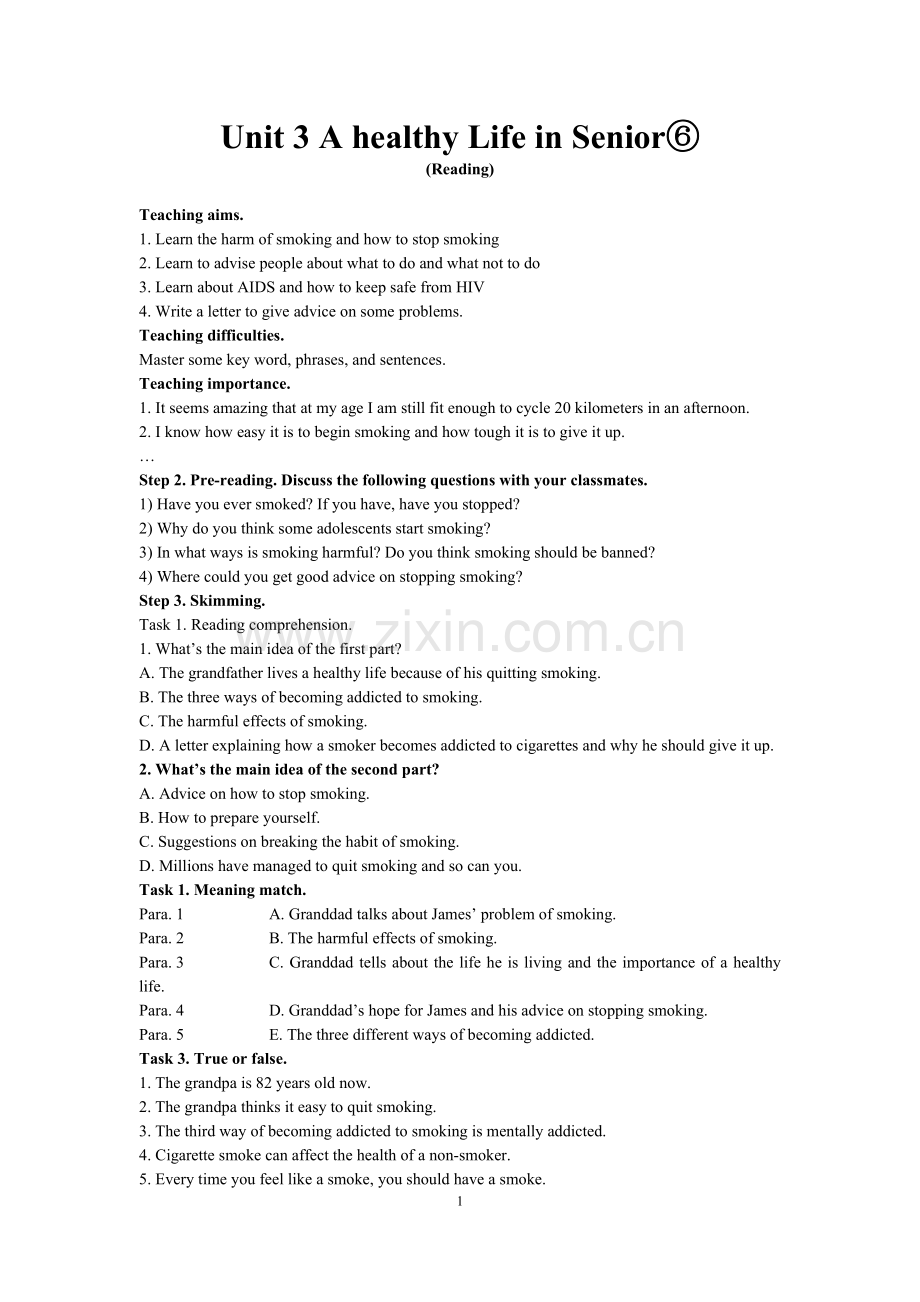 Unit3AhealthyLifeinSenior⑥.docx_第1页