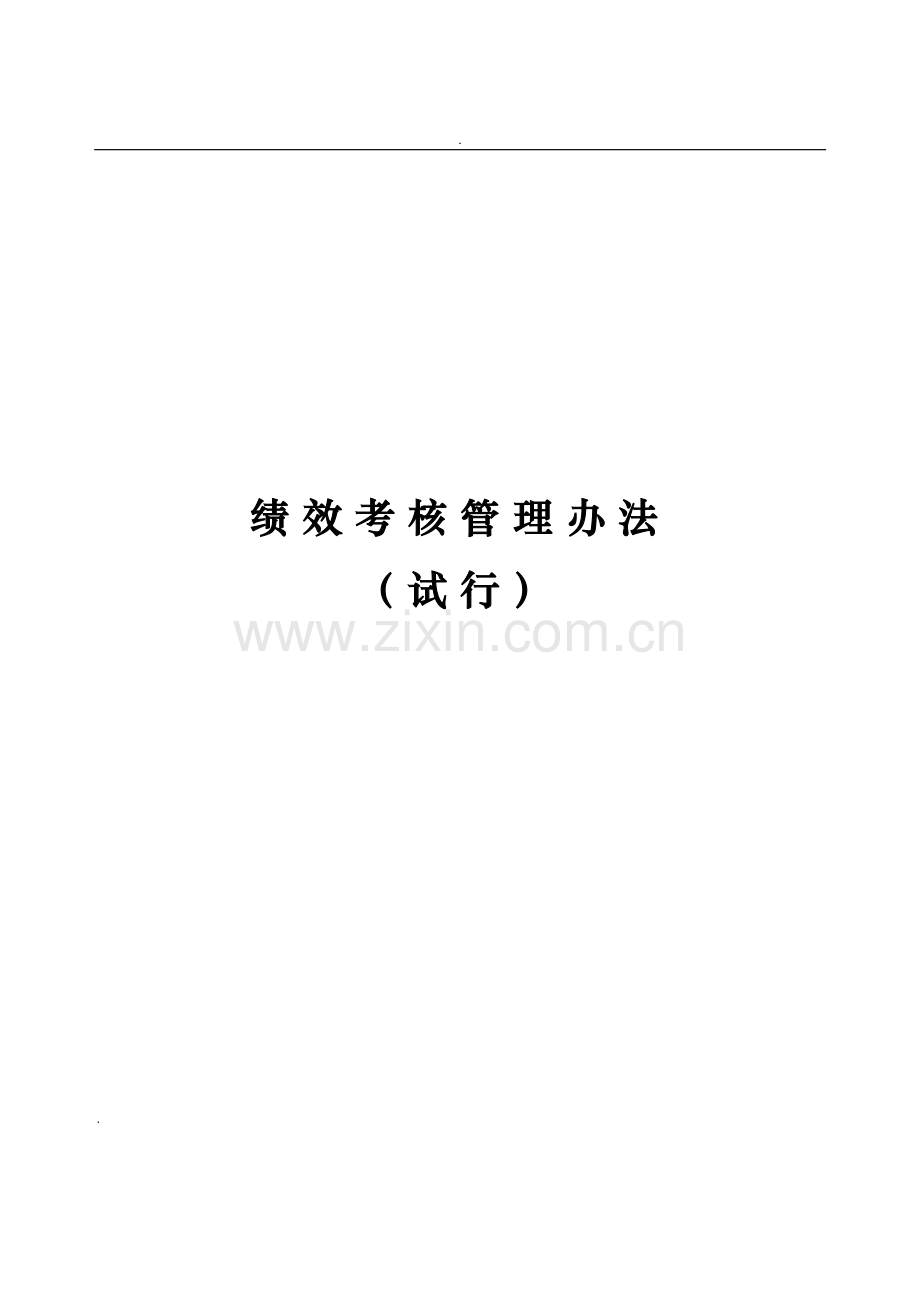 绩效考核管理办法(试行).doc_第1页