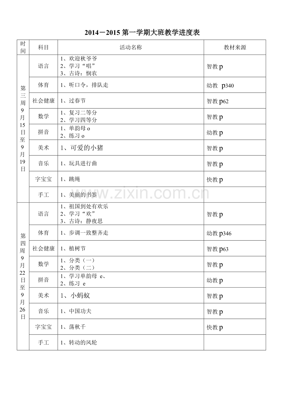大班进度表(上).doc_第2页