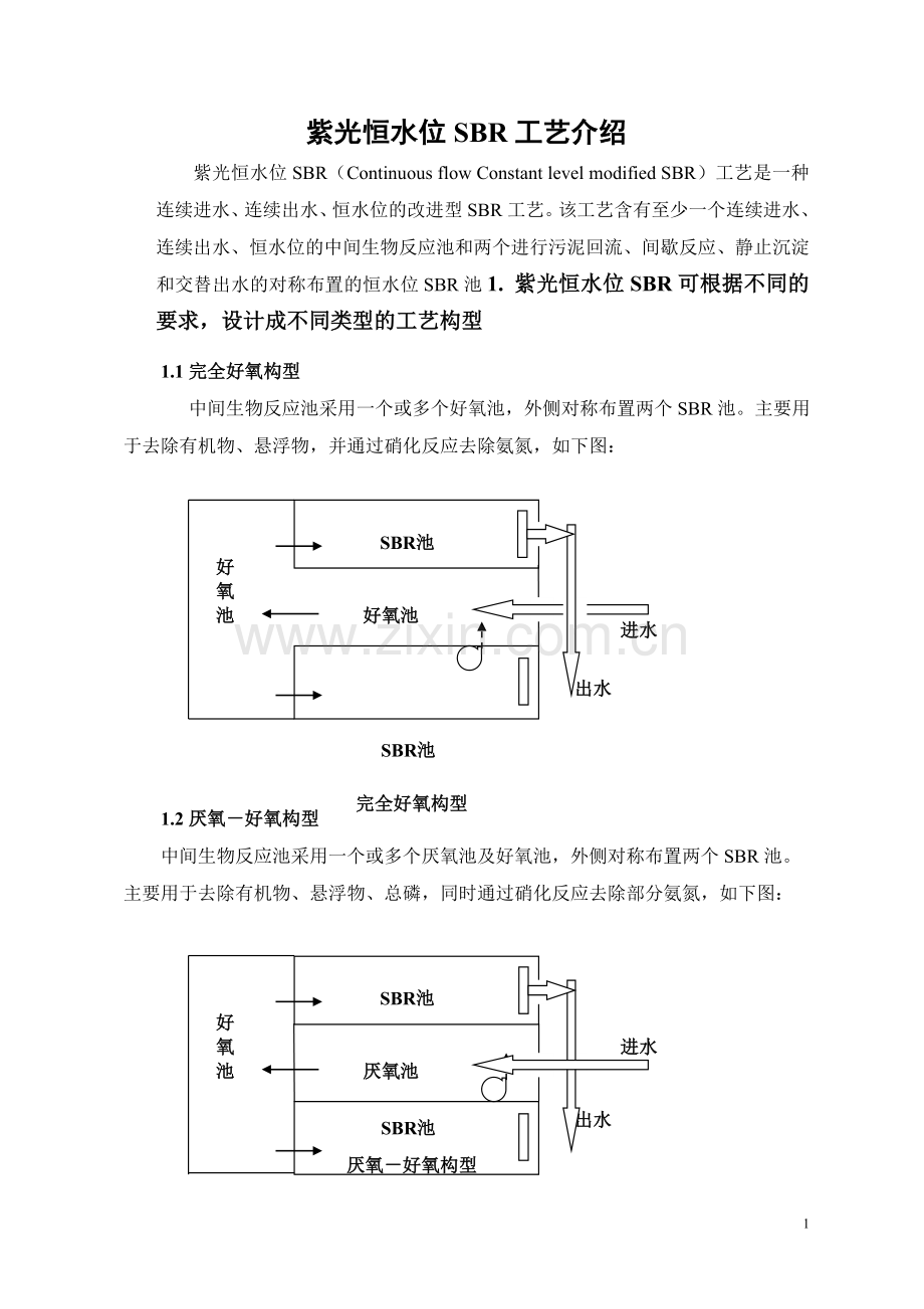 清华恒水位SBR工艺介绍.doc_第1页