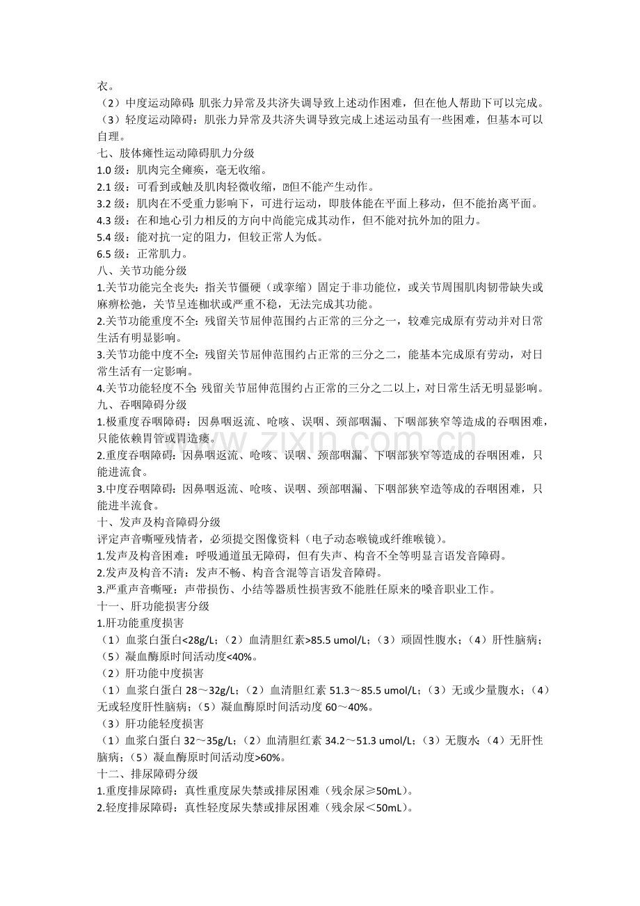 评残功能分级判定依据及基准.docx_第2页