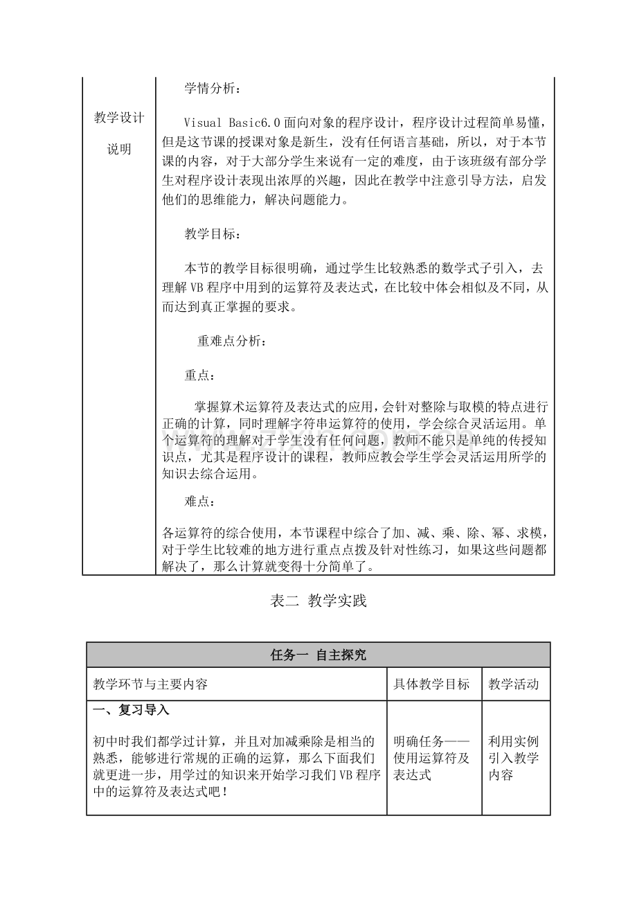“VB中算术运算符及表达式应用”课例.doc_第2页