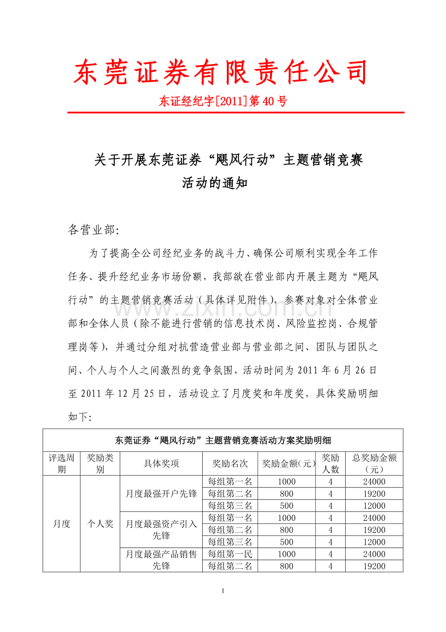 飓风行动”主题营销竞赛活动的通知.doc_第1页