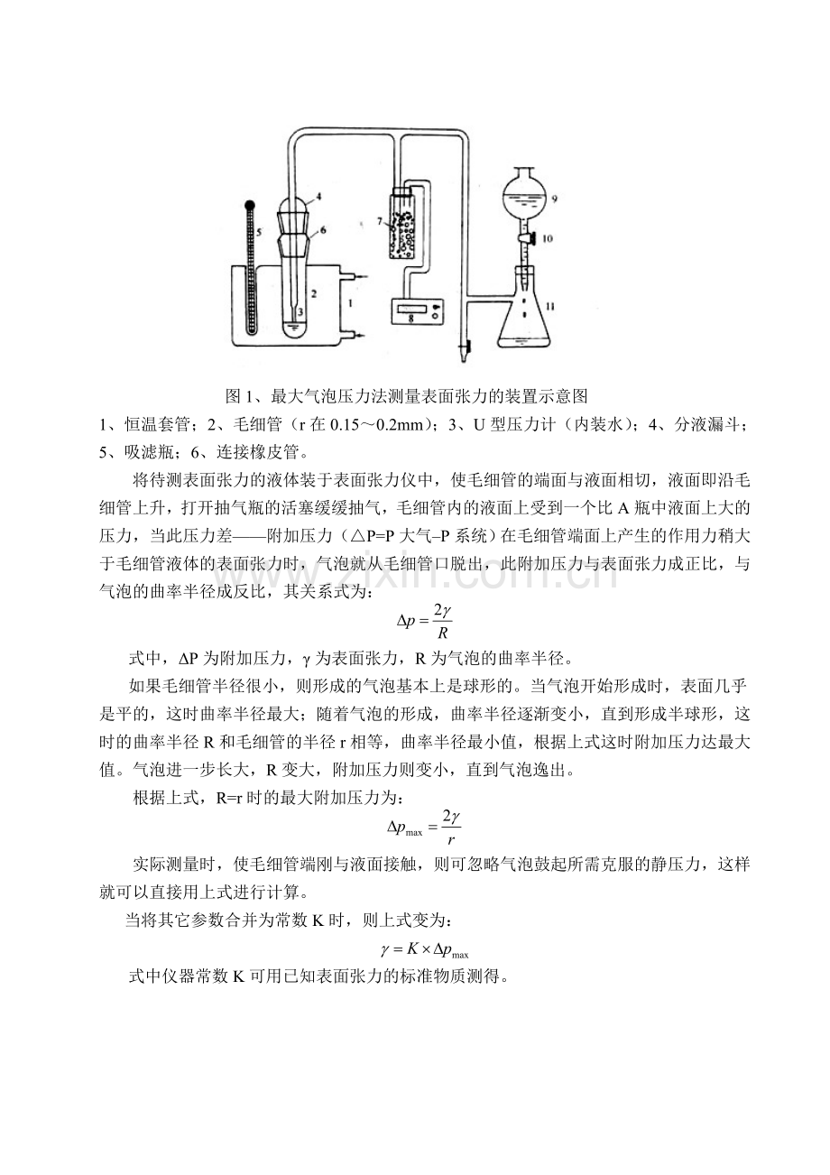 物化-最大气泡压力法测定溶液的表面张力.doc_第2页