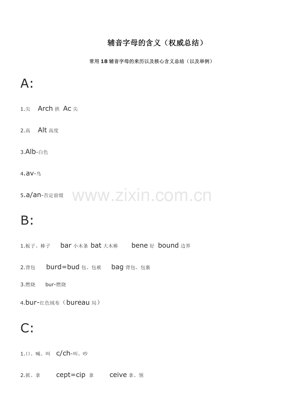 英语辅音字母的含义.doc_第1页