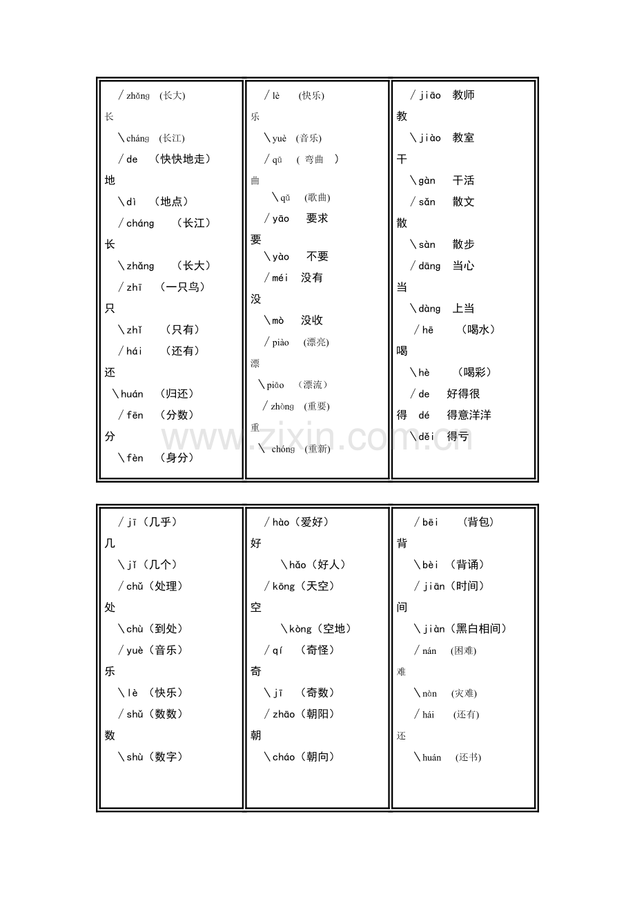 二年级语文上册同音字、多音字总复习.doc_第2页