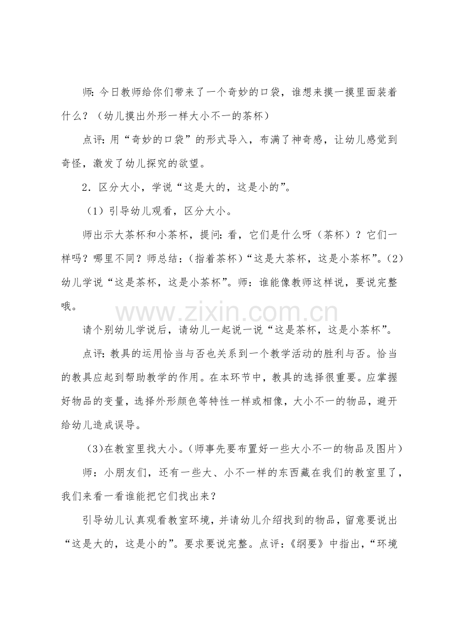 小班科学活动《大的和小的》教学反思.docx_第2页