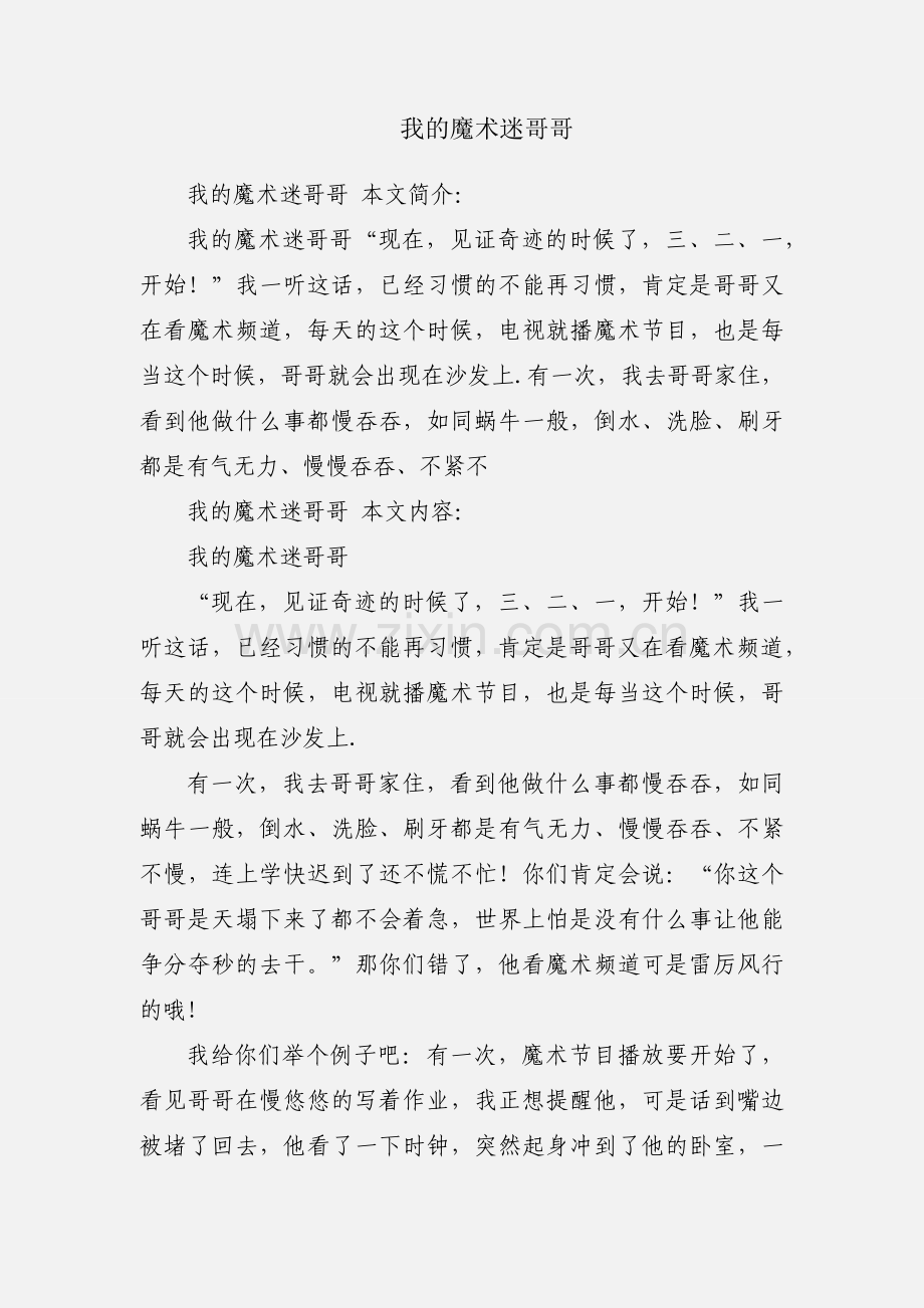 我的魔术迷哥哥.docx_第1页