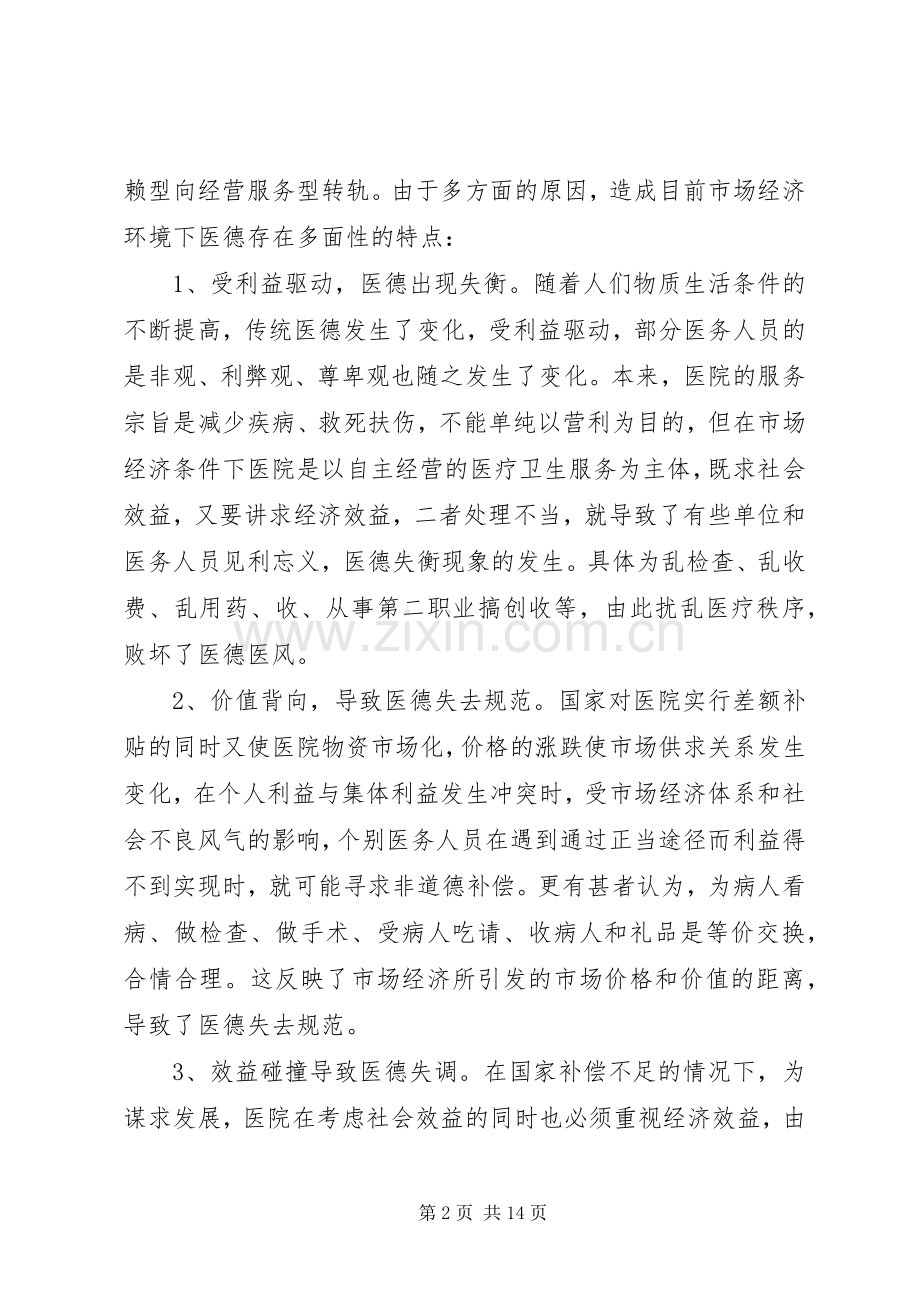 20XX年医德医风建设心得体会5篇.docx_第2页