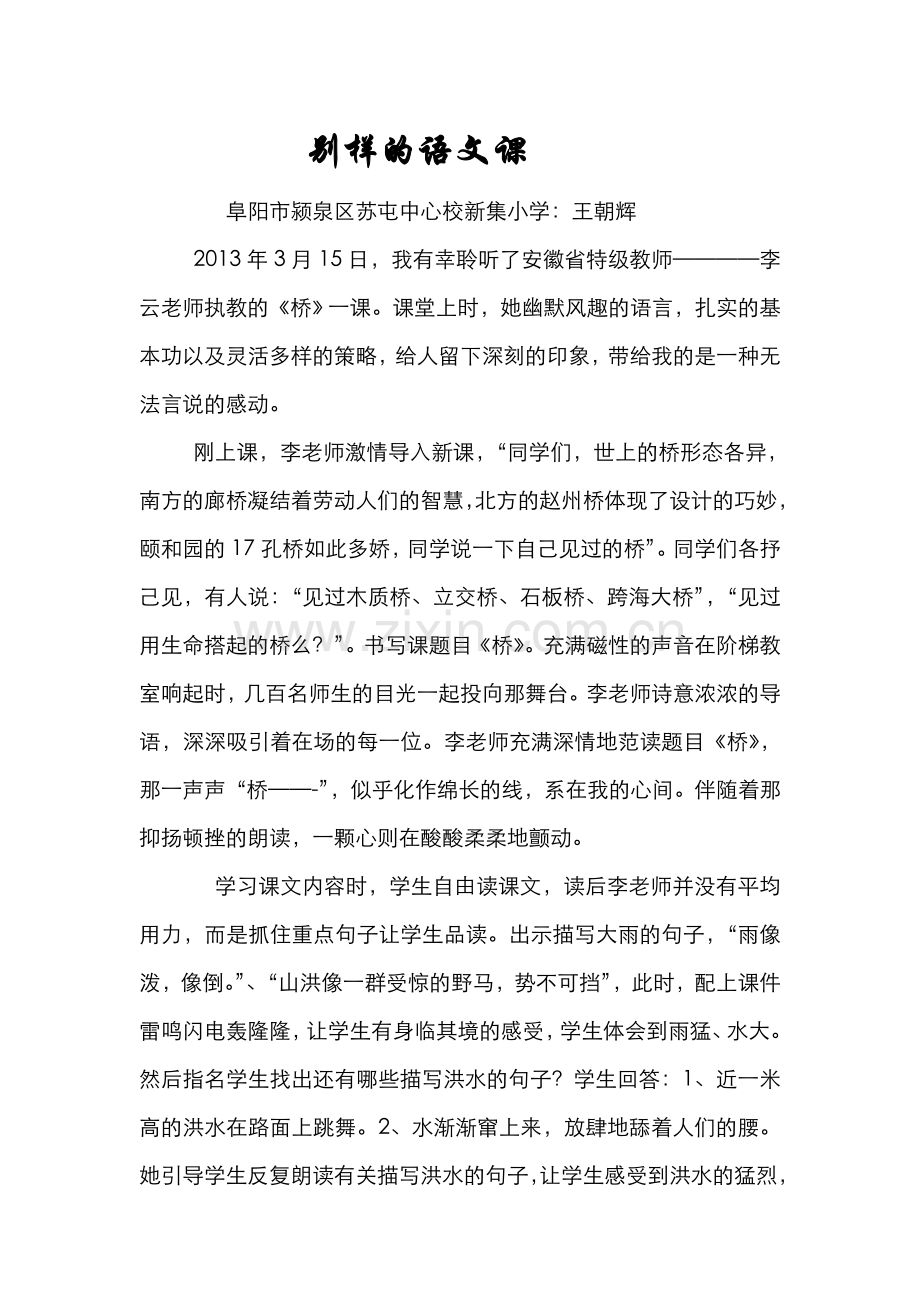 别样的语文课.doc_第1页