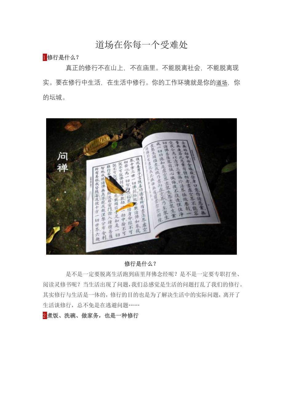 道场在你每一个受难处.doc_第1页