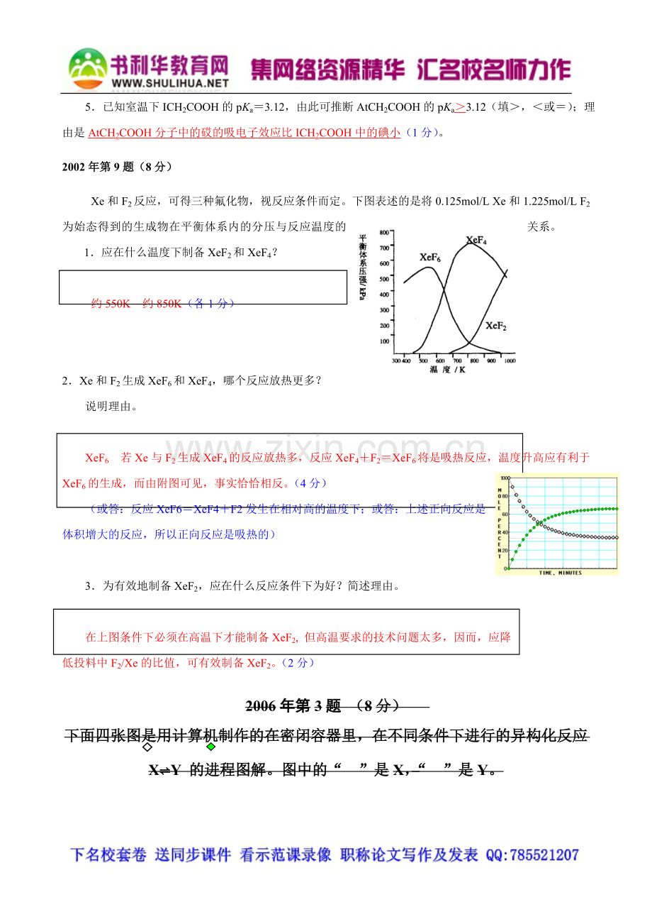 十年化学竞赛题重组卷9(平衡).doc_第2页
