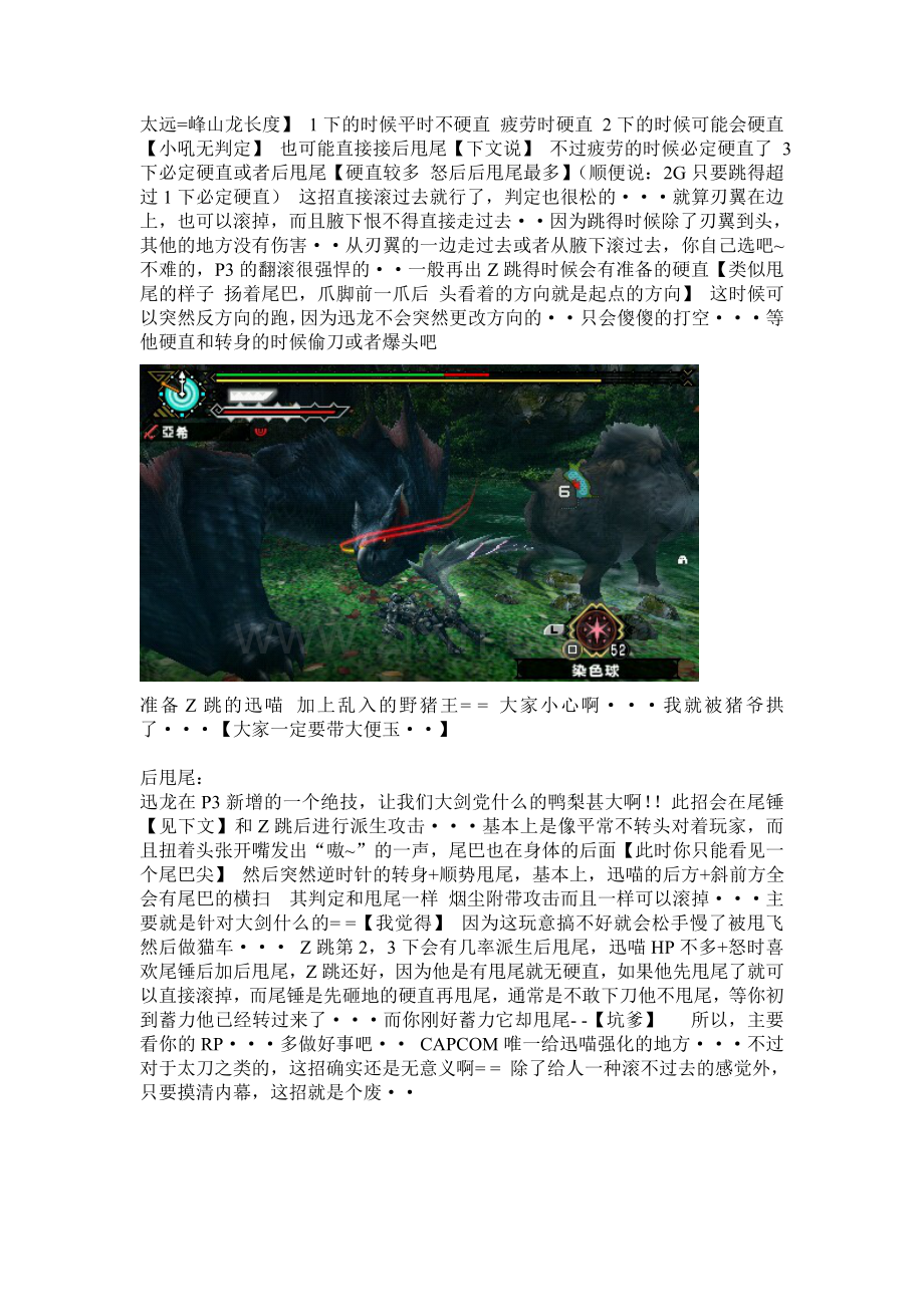怪物猎人P3迅龙全武器图文教程【银龙出品】.doc_第2页