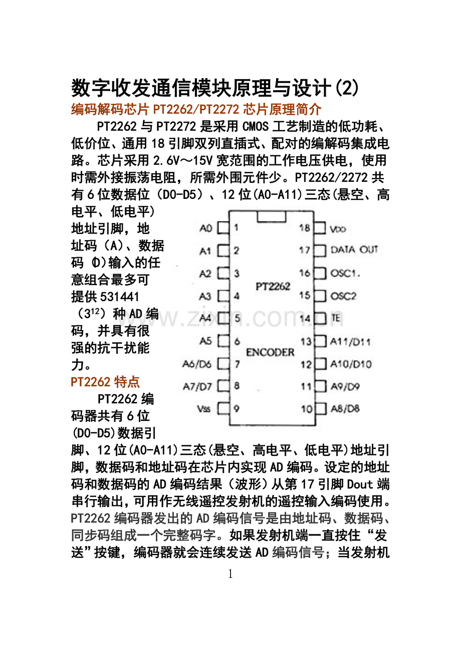 数字收发通信模块原理与设计(2)2262.doc_第1页