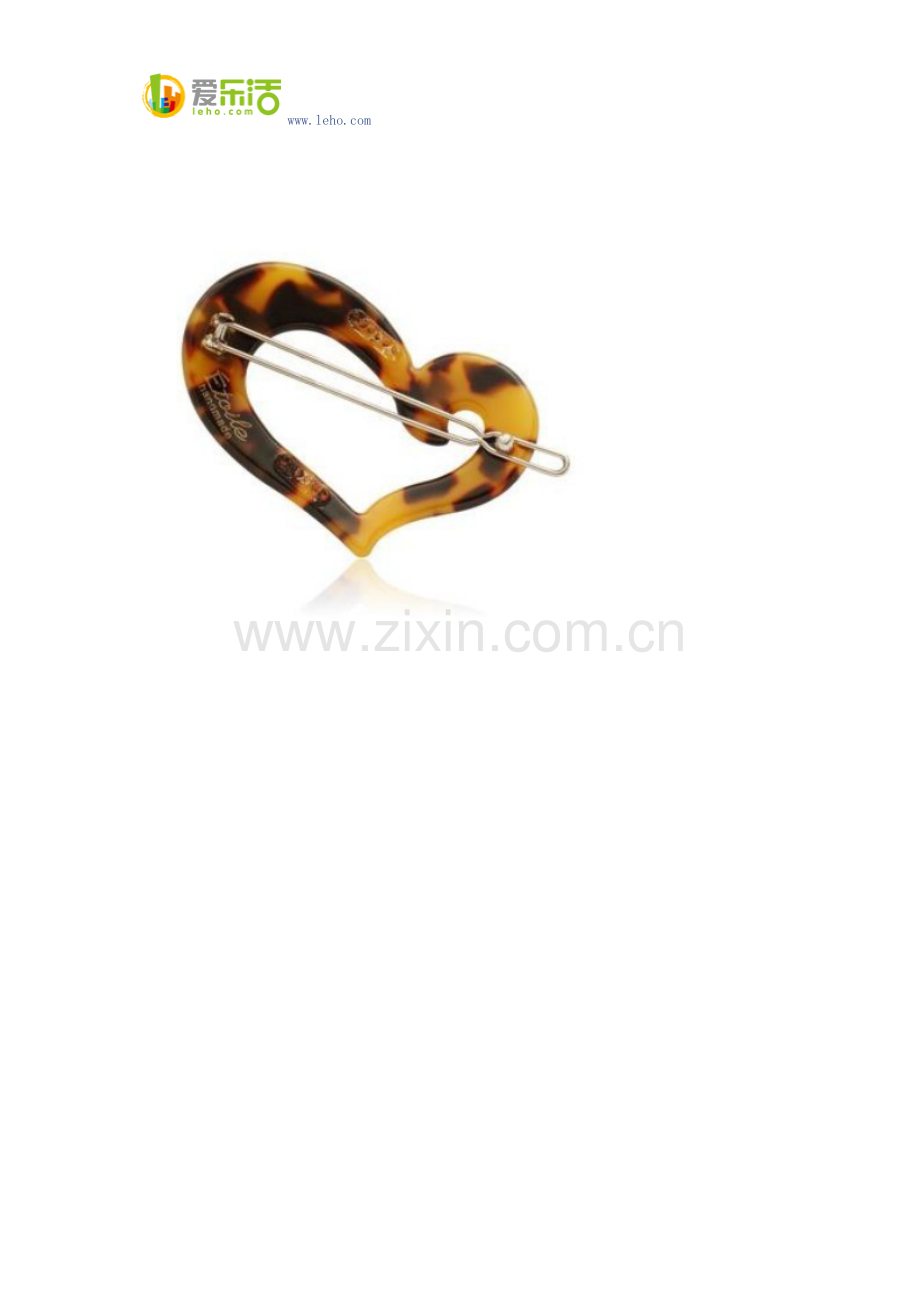 高档材质复古爱心 心形豹纹发夹.docx_第2页