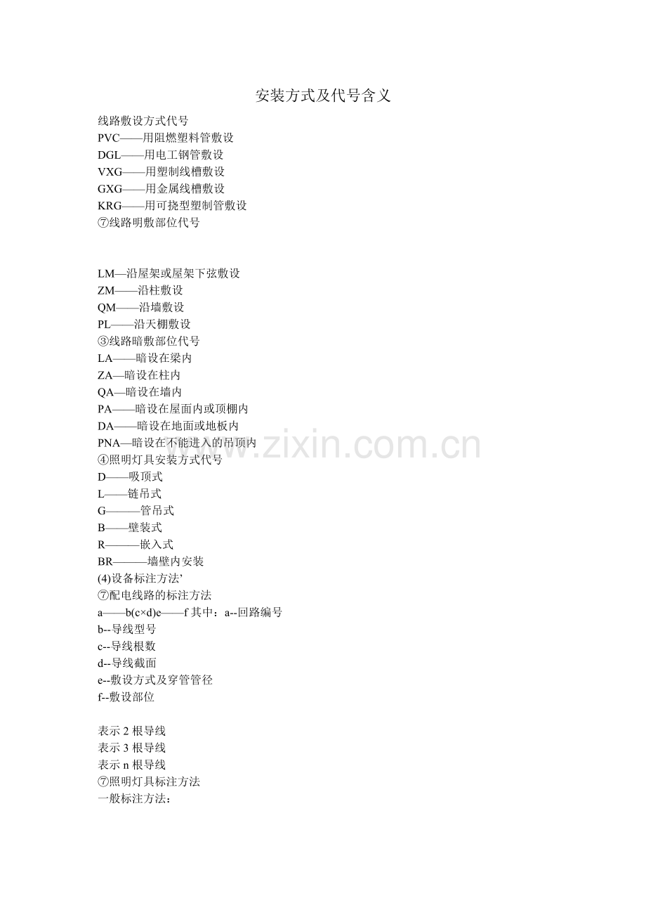 安装方式及代号含义.doc_第1页