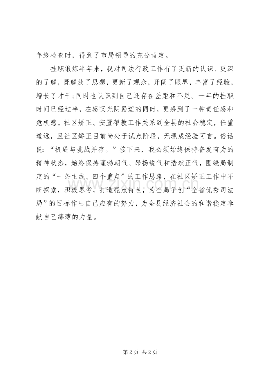 在某司法局挂职锻炼后心得体会.docx_第2页