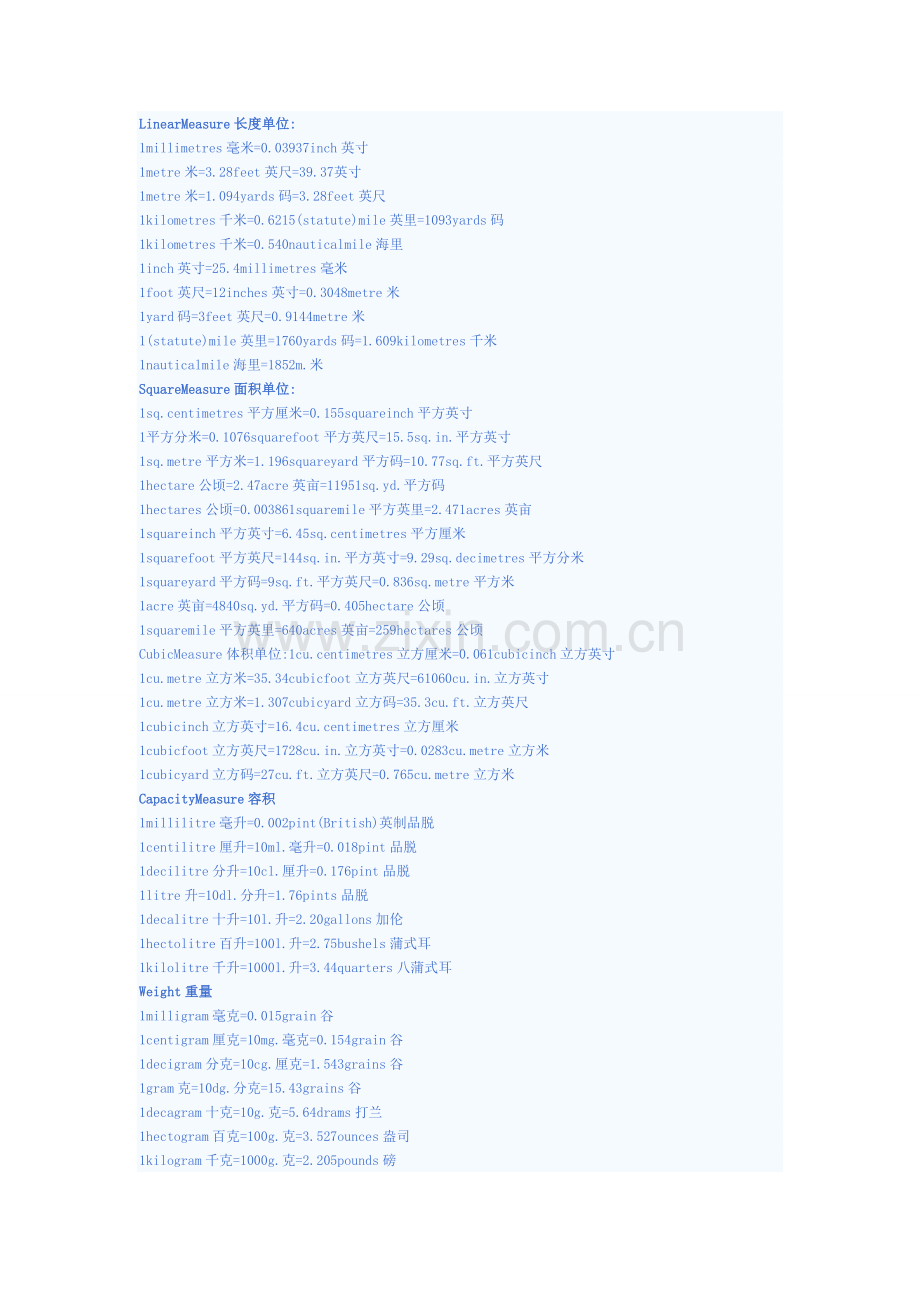 LinearMeasure长度单位.doc_第1页