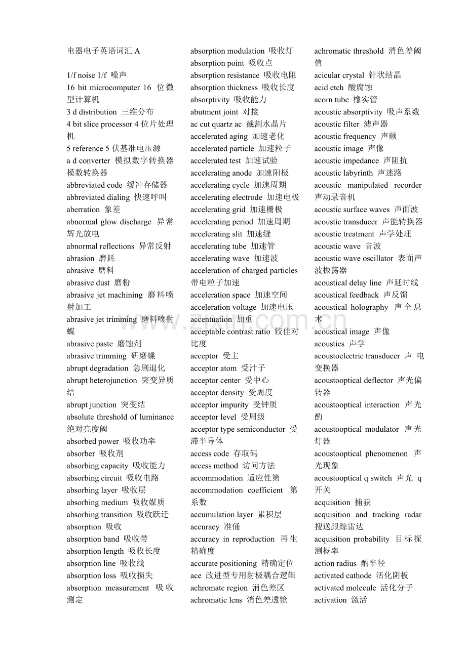 电器电子英语词汇.doc_第1页