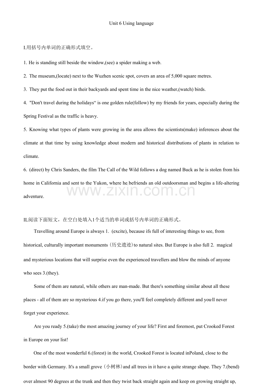 Unit-6-Using-language-练习题-学年高中英语外研版选择性必修第三册.docx_第1页