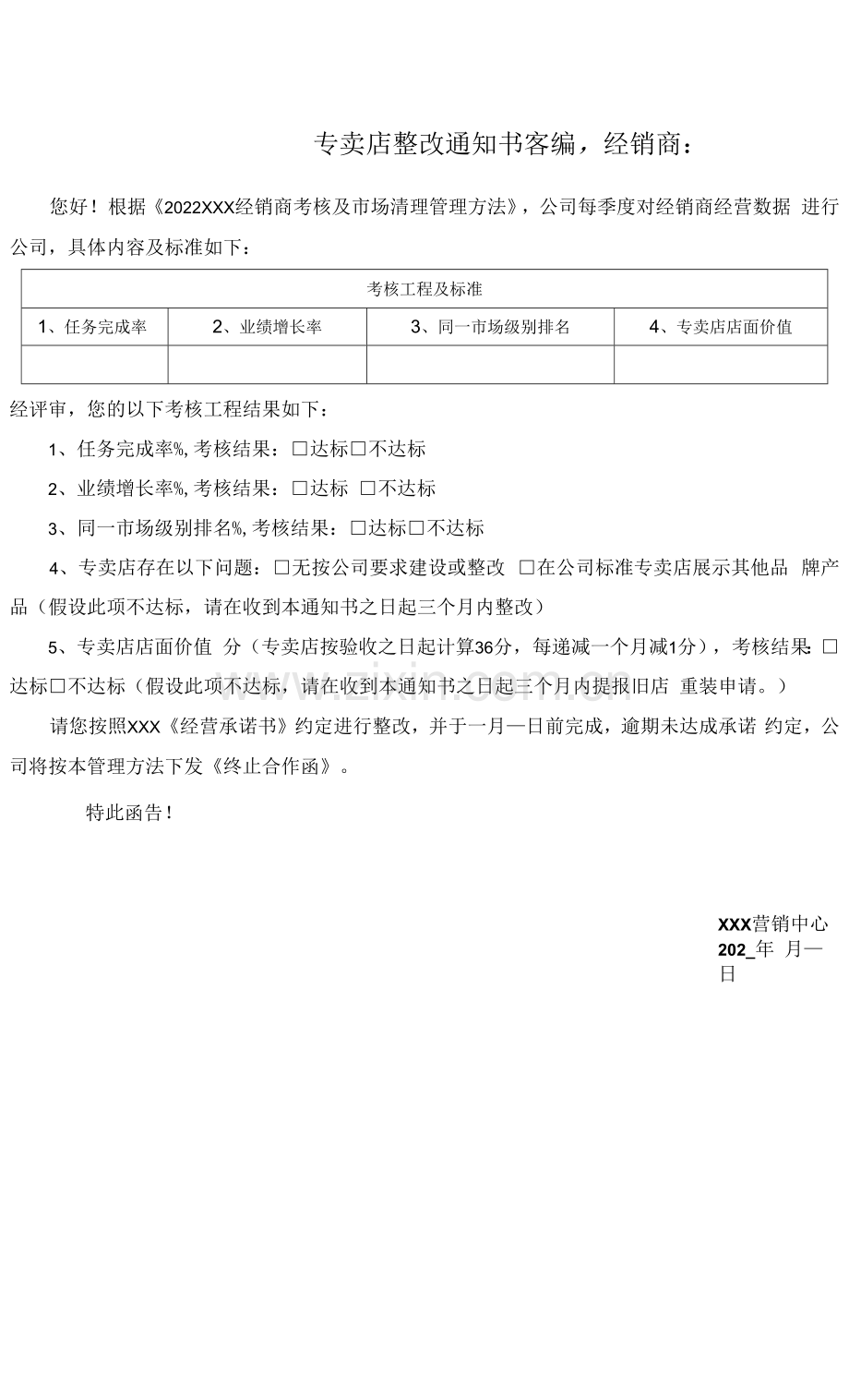 专卖店整改通知书.docx_第1页