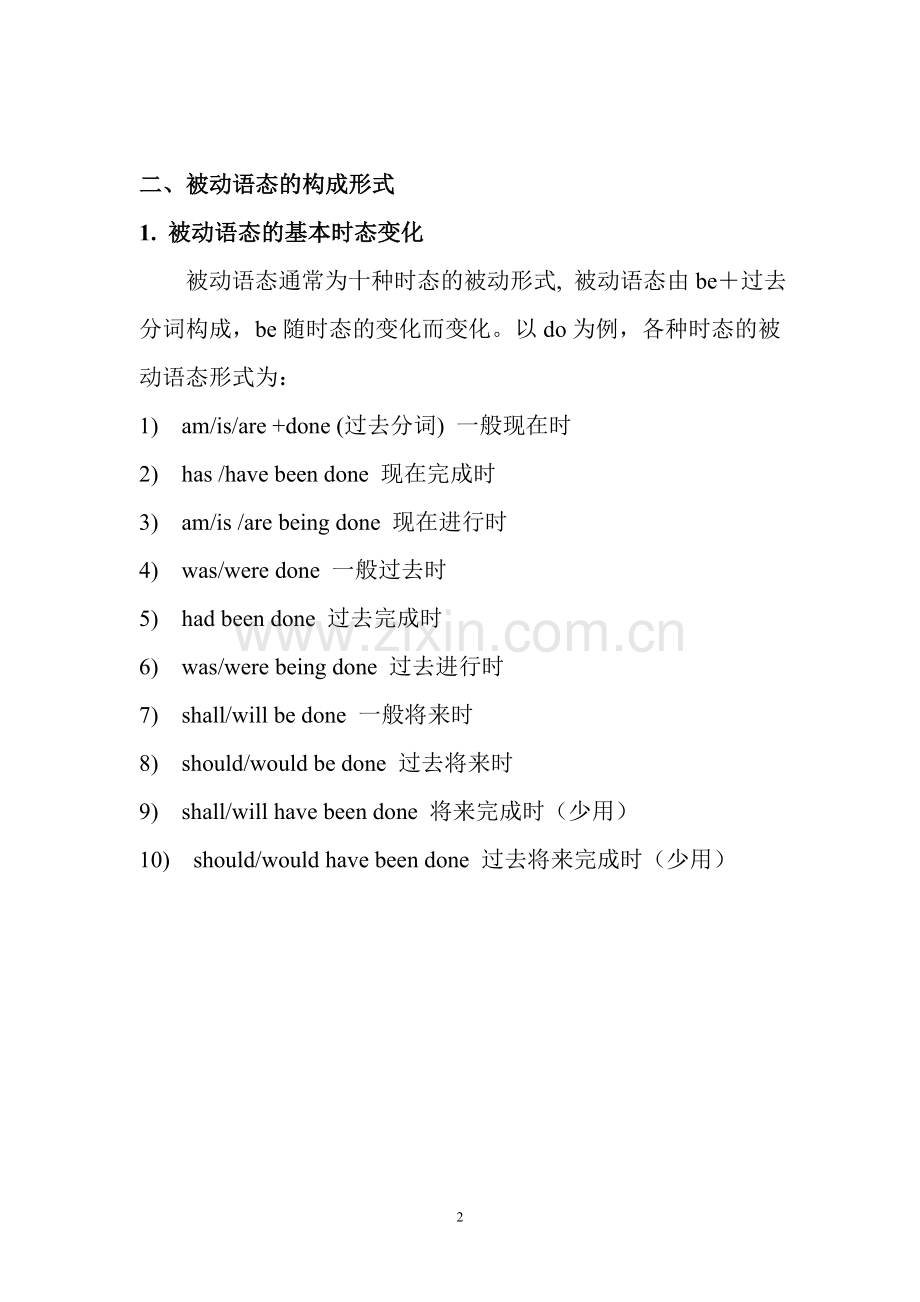 高中英语被动语态总结.doc_第2页