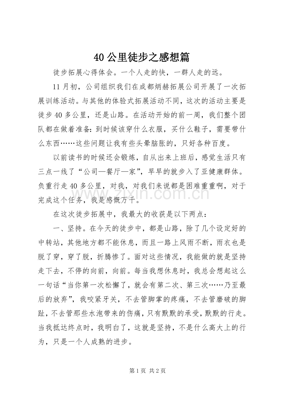 40公里徒步之感想篇.docx_第1页