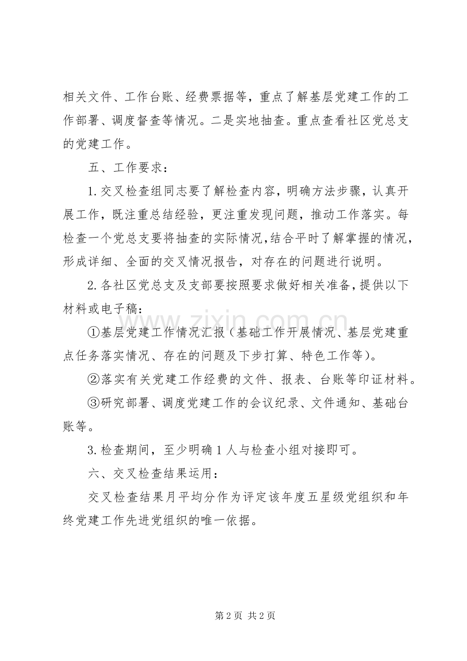 社区城市党建交叉检查实施方案.docx_第2页