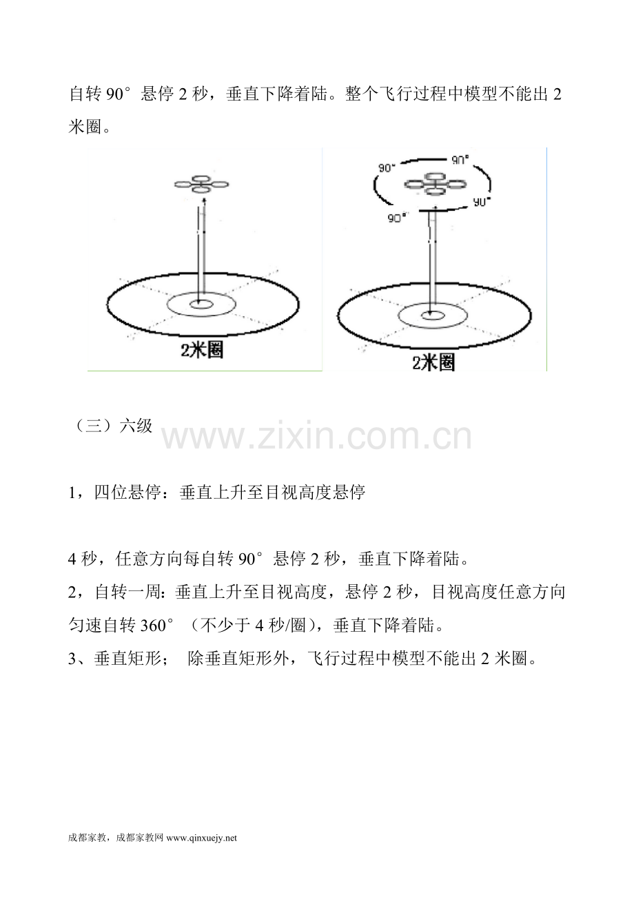 多旋翼X类技术等级飞行测试动作要求.doc_第2页