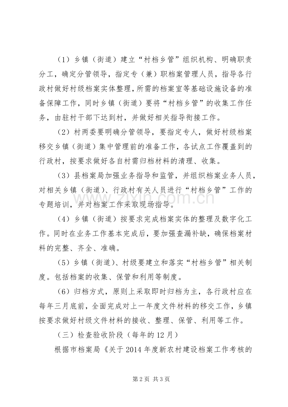 村档乡管工作实施方案.docx_第2页