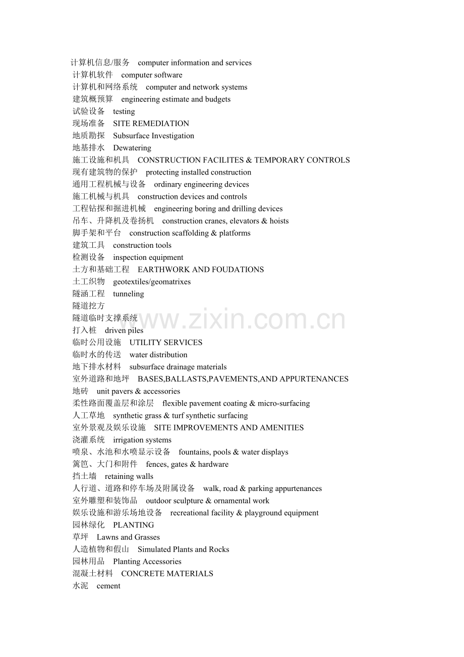 华厦建设汉英词汇.doc_第1页