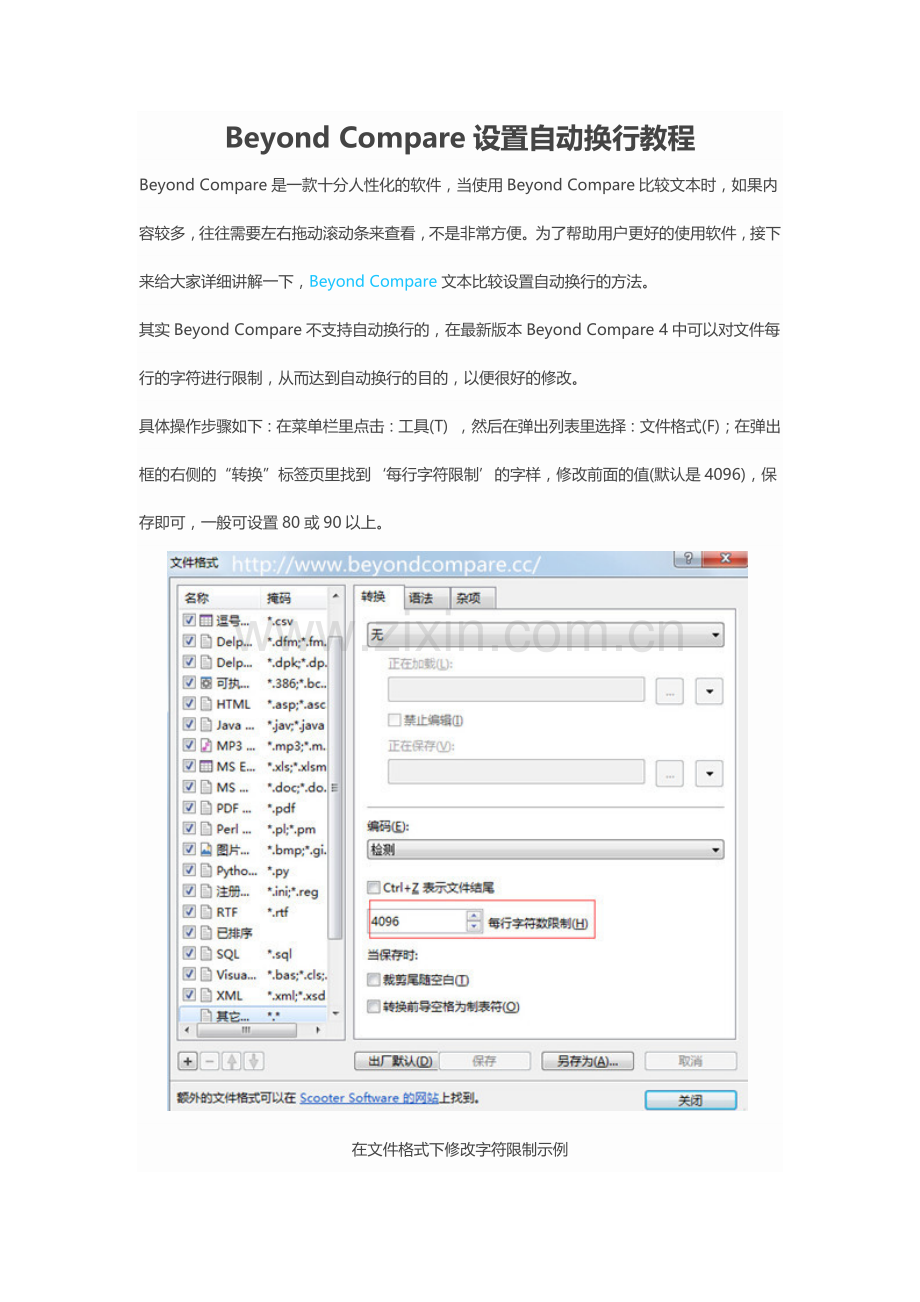 Beyond Compare设置自动换行教程.docx_第1页