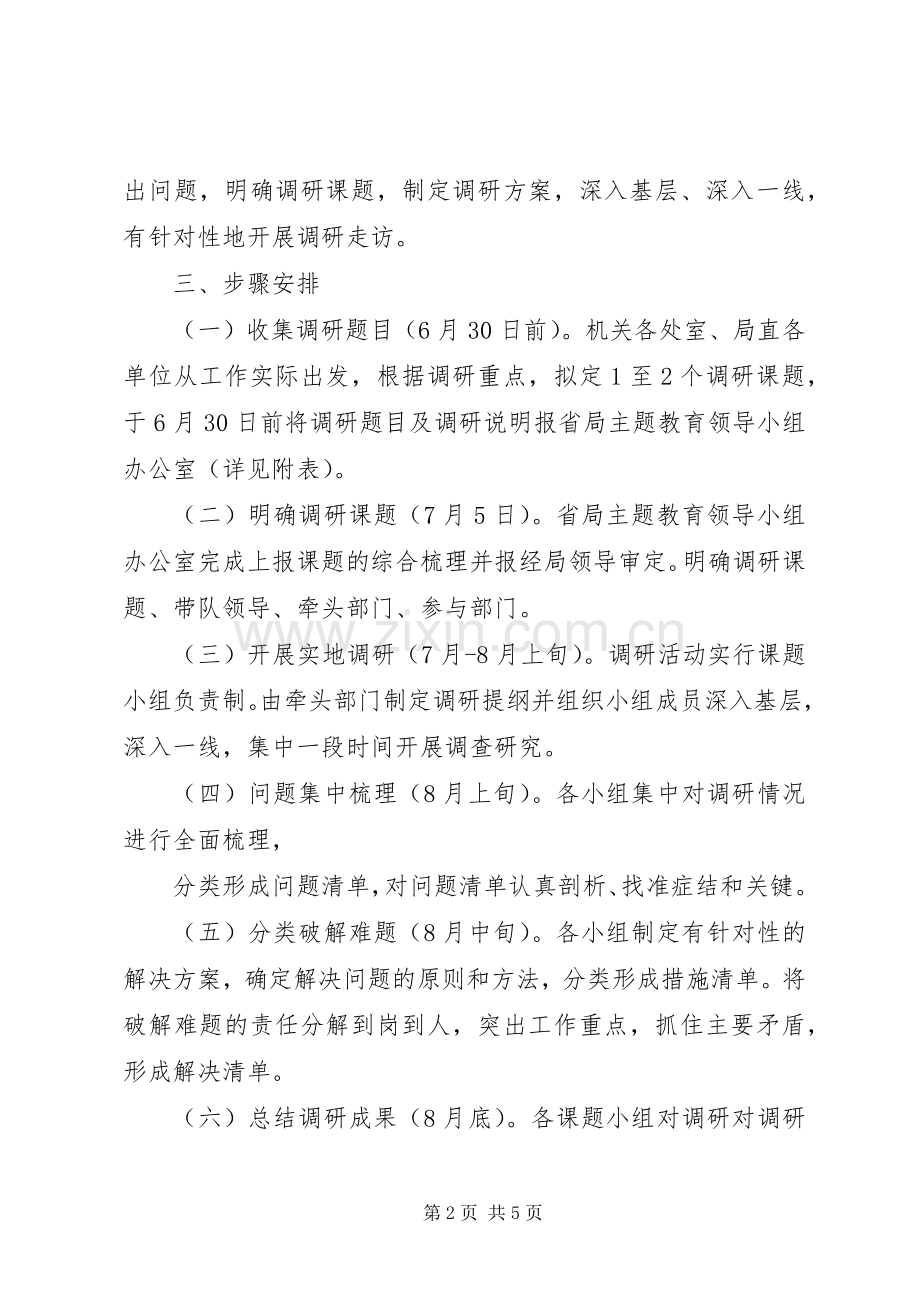 省药监局开展“大学习促大教育、大调研促大落实”调研活动实施方案.docx_第2页