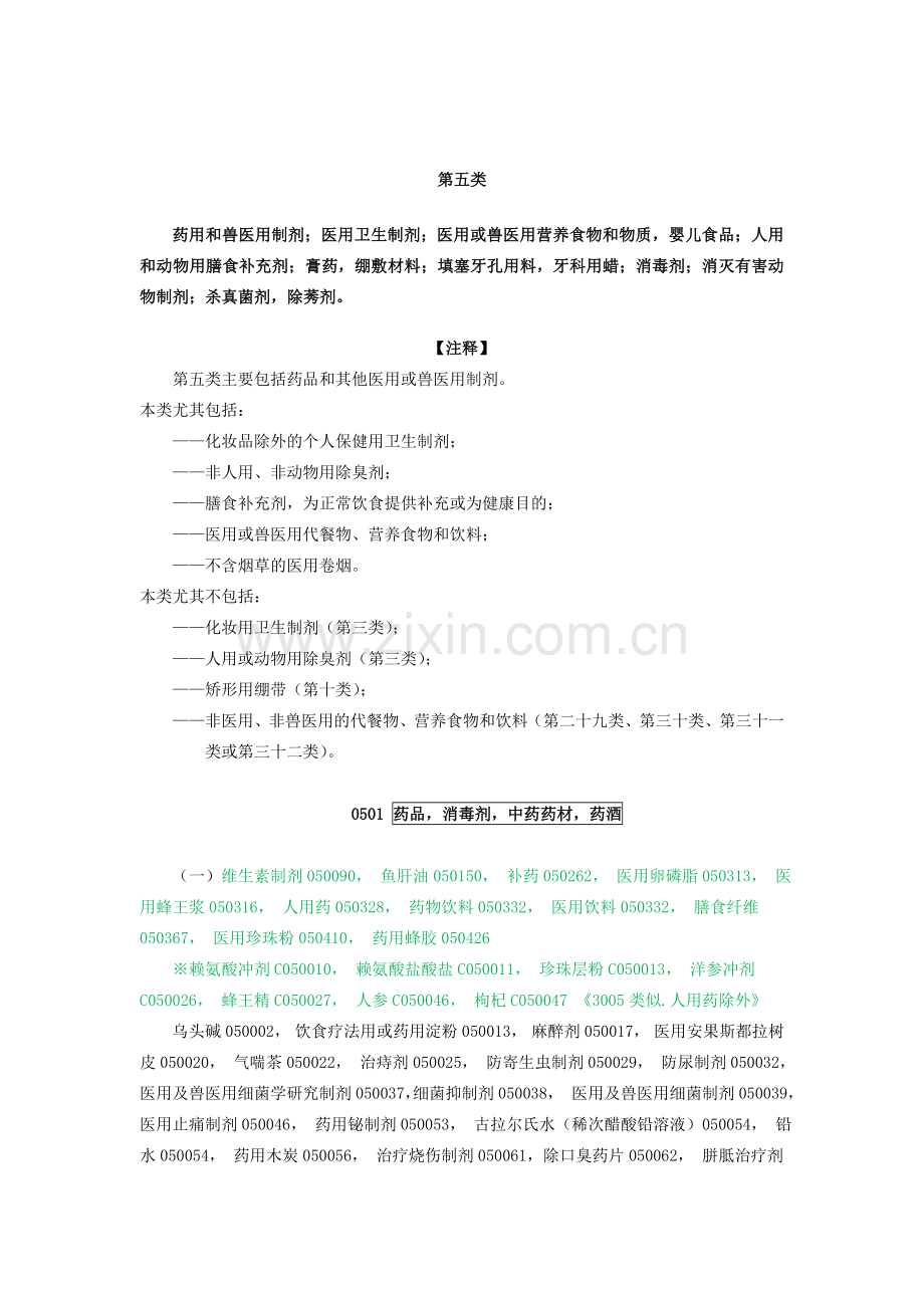 商标第5类类似群标注.doc_第1页