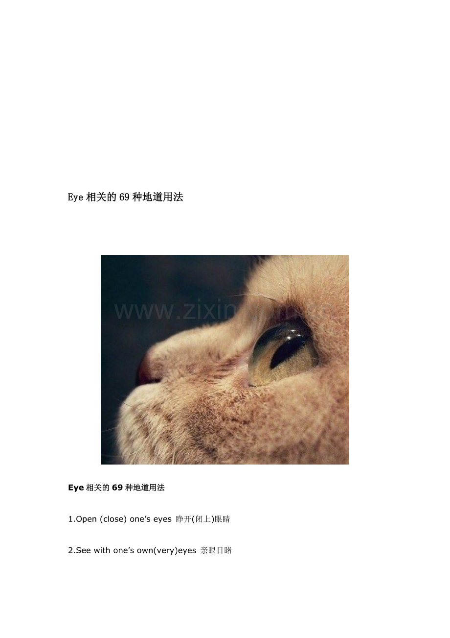 Eye相关的69种地道用法.doc_第1页