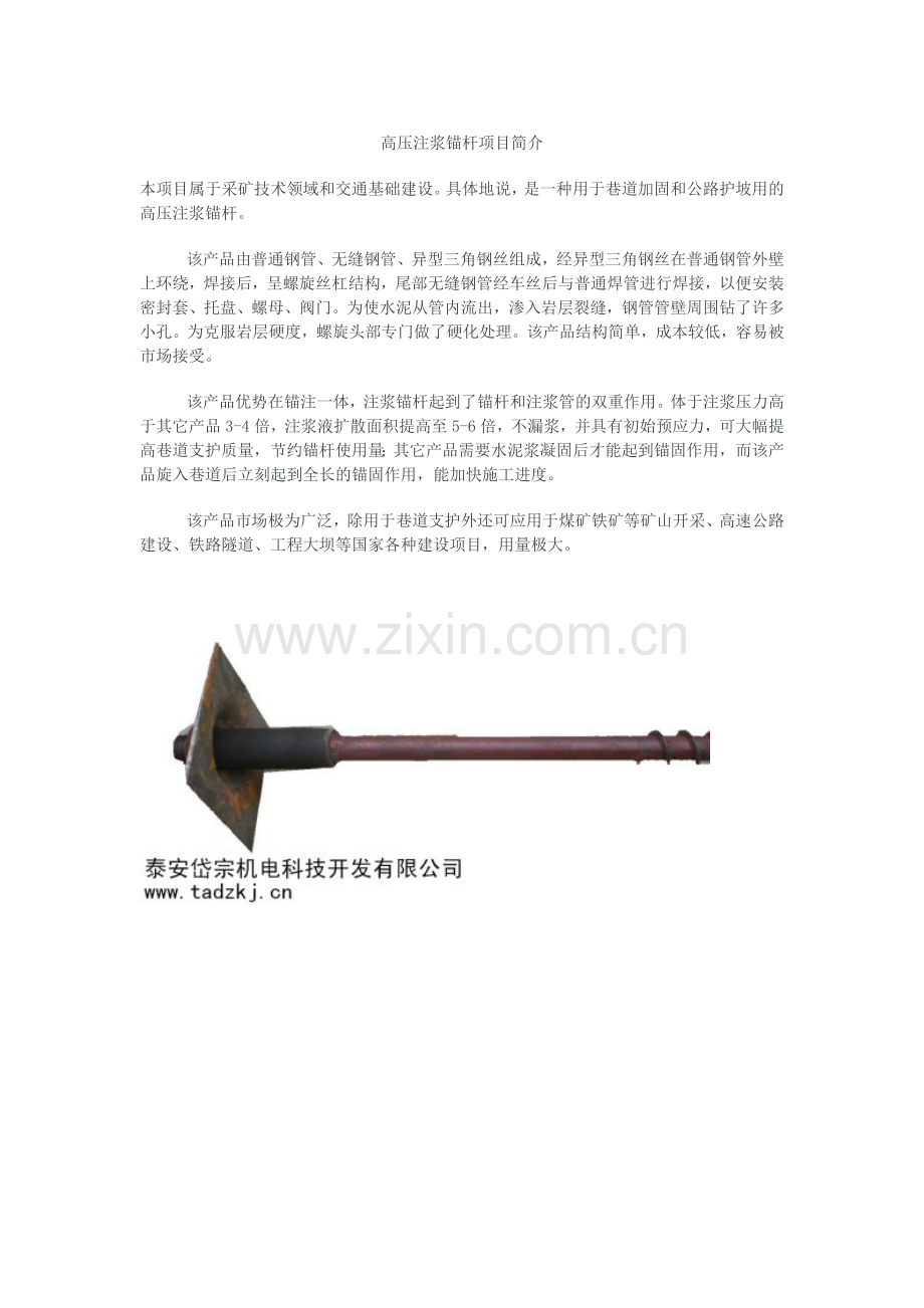 高压注浆锚杆螺旋式可回收锚杆.doc_第1页
