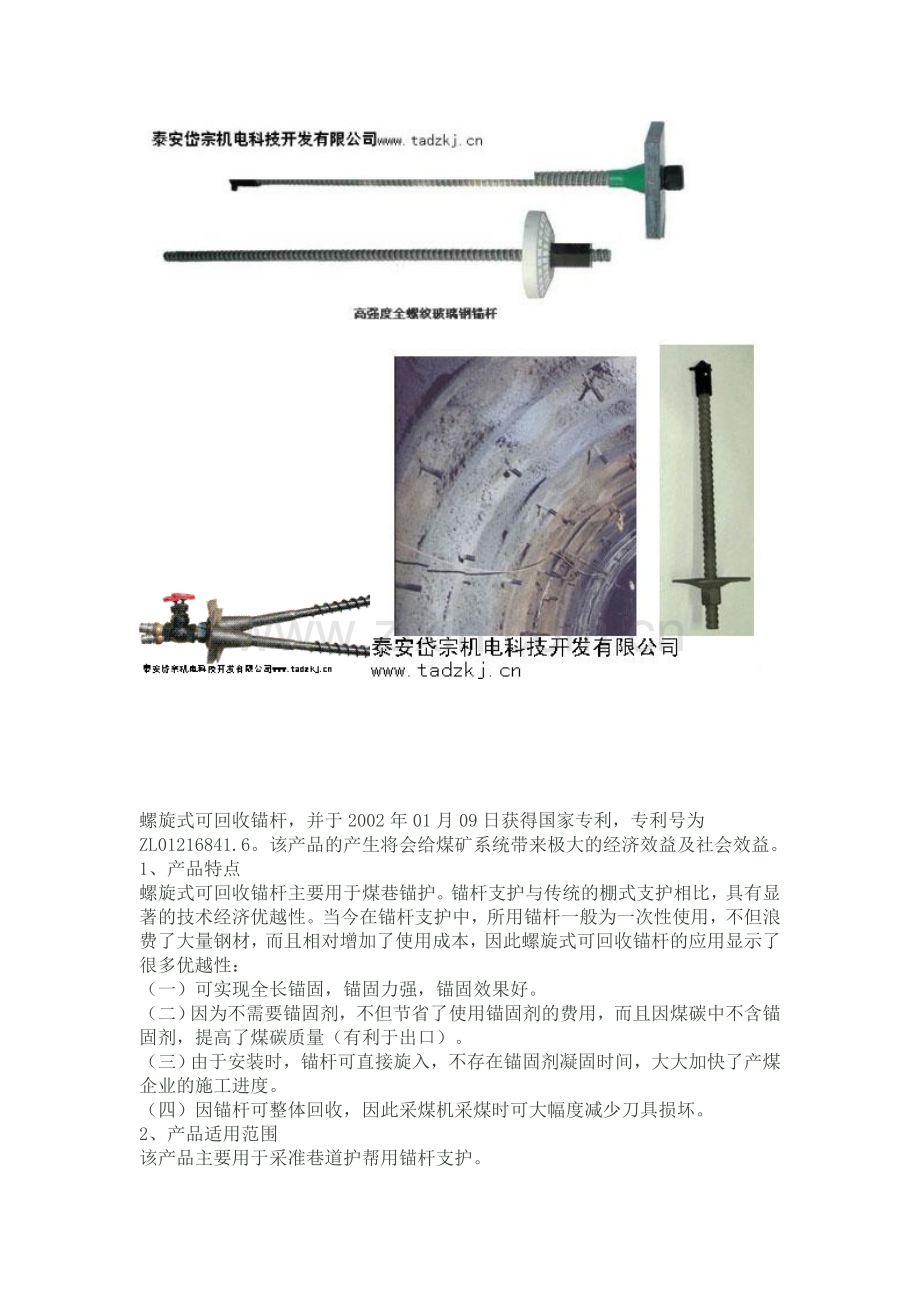 高压注浆锚杆螺旋式可回收锚杆.doc_第2页