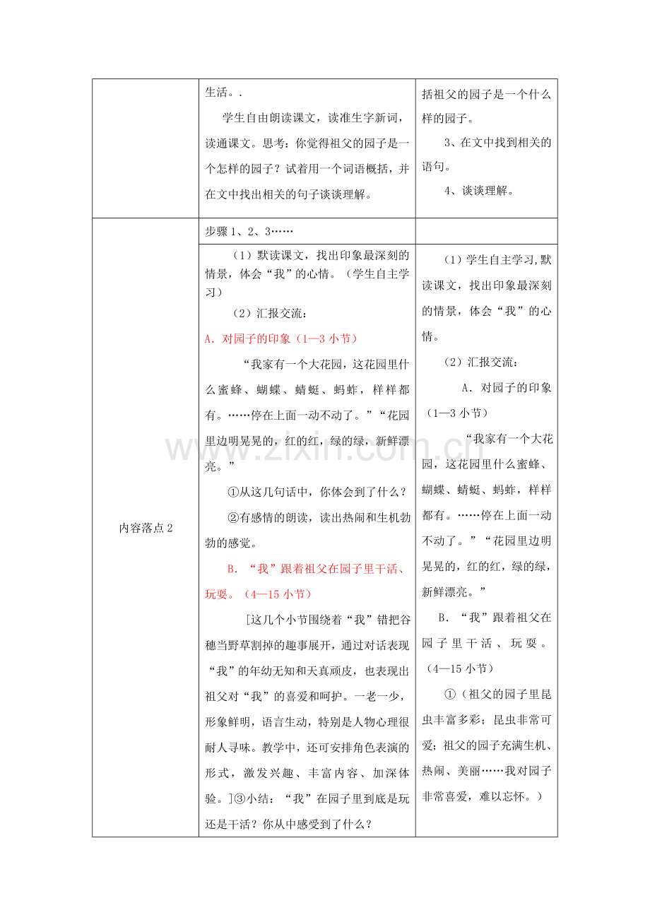 刘云鑫的教学设计《祖父的园子》.doc_第2页
