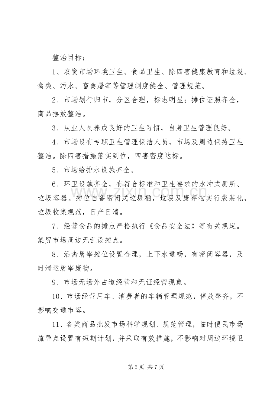 某市创建国家卫生城市农贸市场综合整治方案.docx_第2页