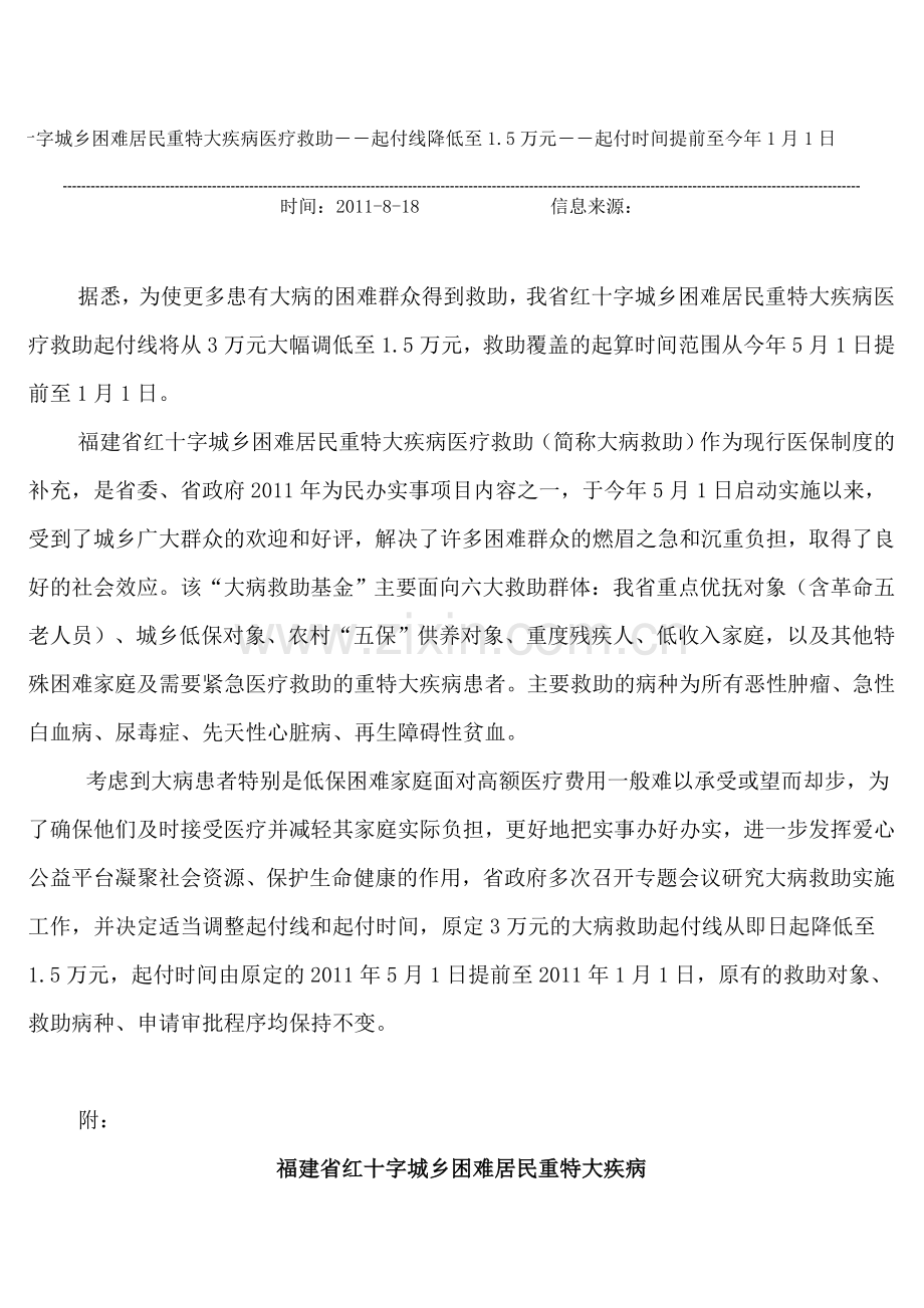 我省红十字城乡困难居民重特大疾病医疗救助.doc_第1页