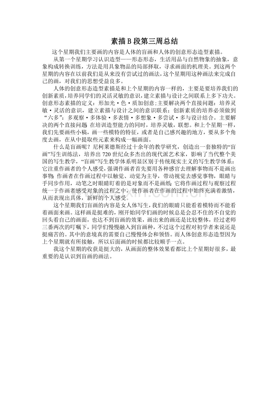 素描B段第三周总结.doc_第1页