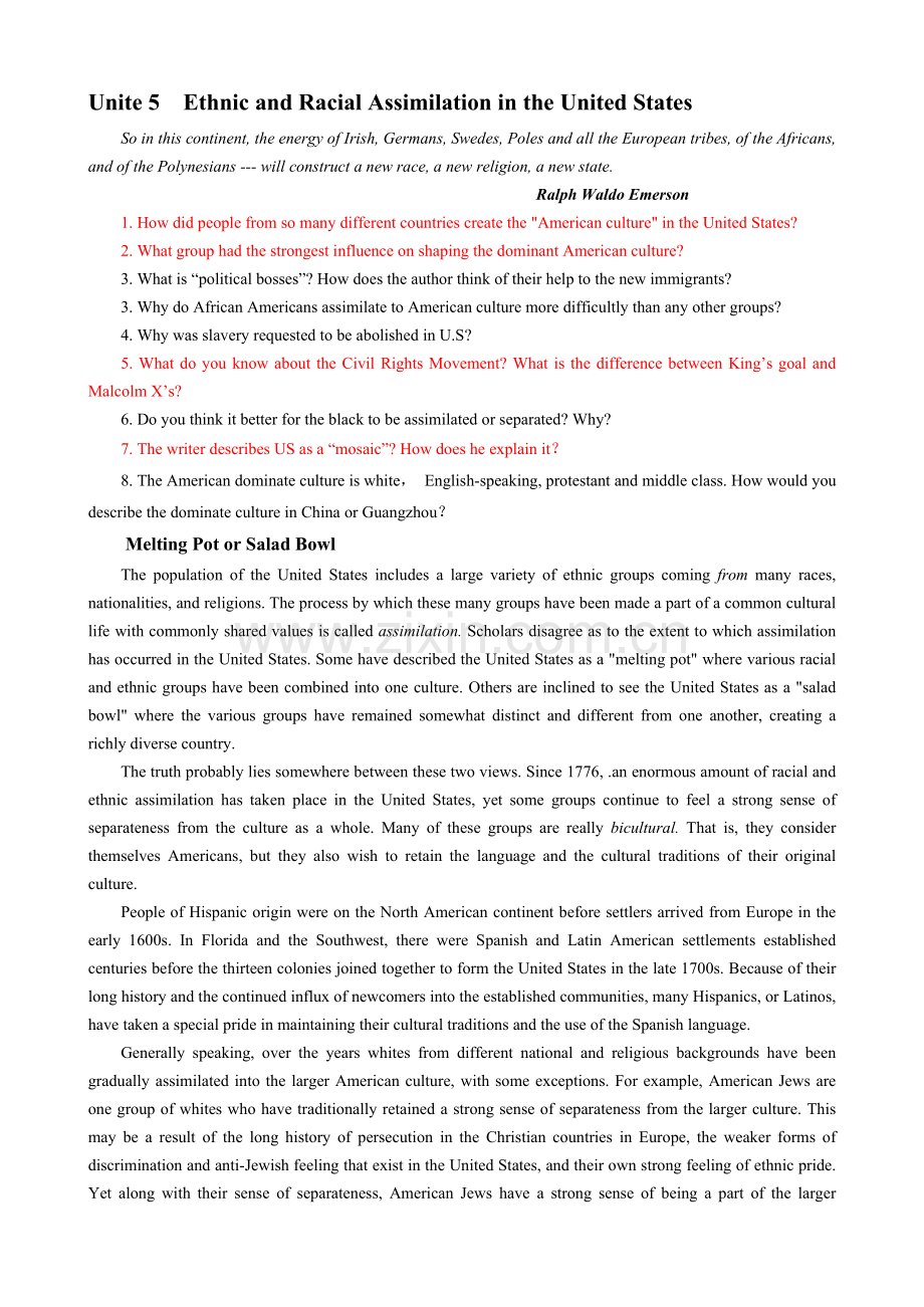 unit 4 racial problms.doc_第1页