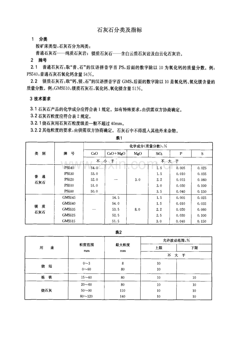 石灰石分类及指标.doc_第1页