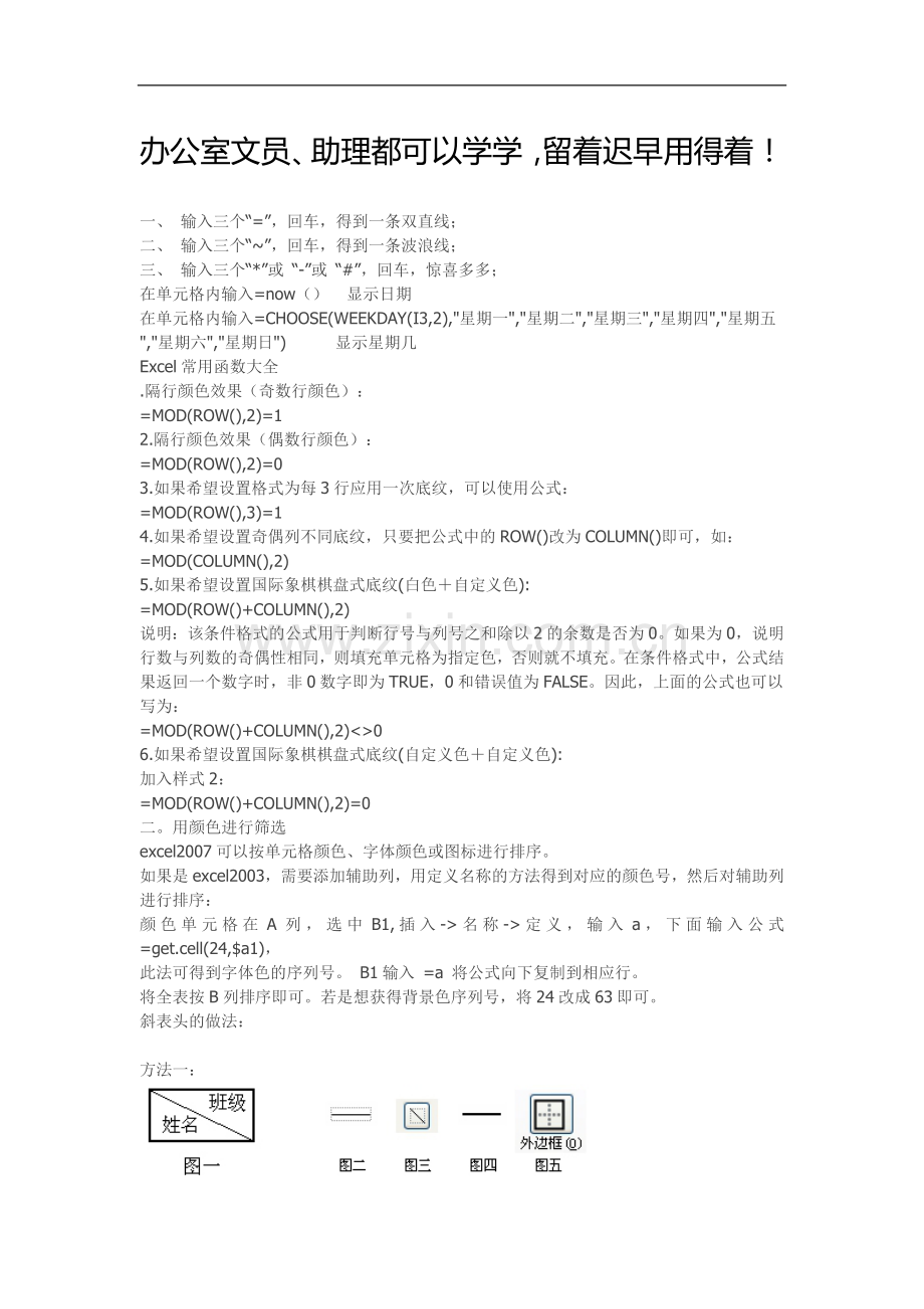 办公室文员实用,表格制作方法.doc_第1页