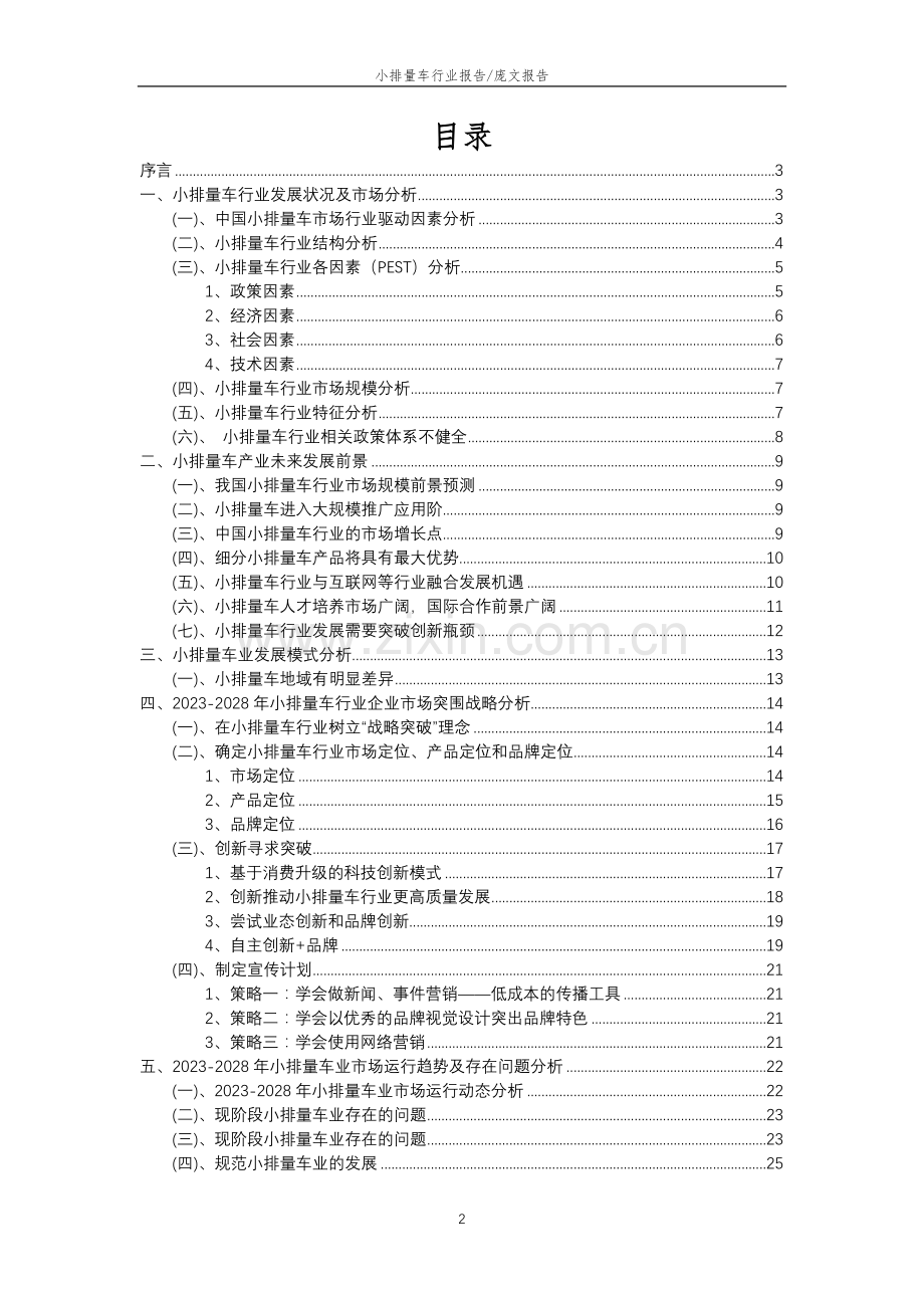 2023年小排量车行业分析报告及未来五至十年行业发展报告.doc_第2页