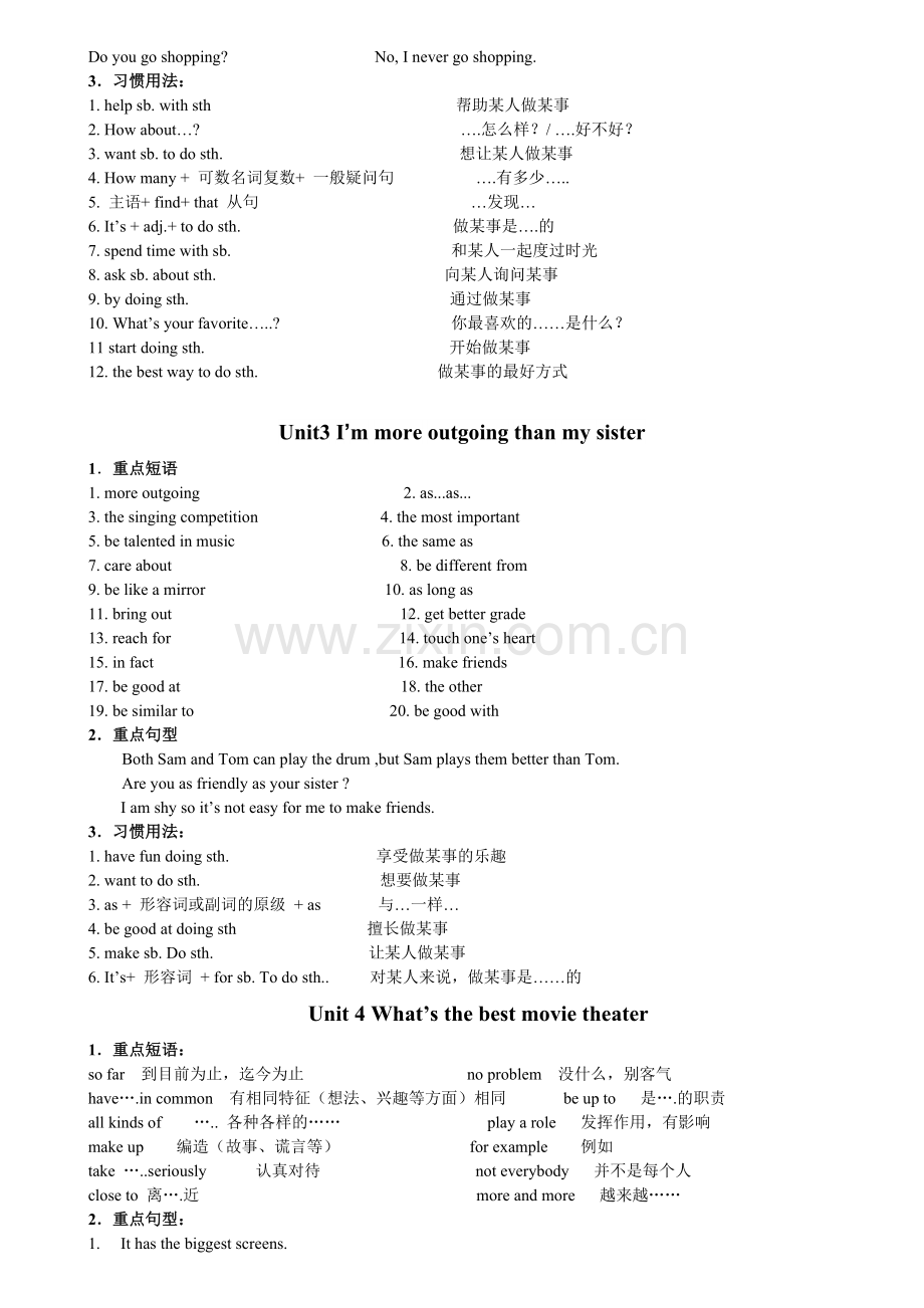 2013八年级上英语U1--6重点知识小结.doc_第2页