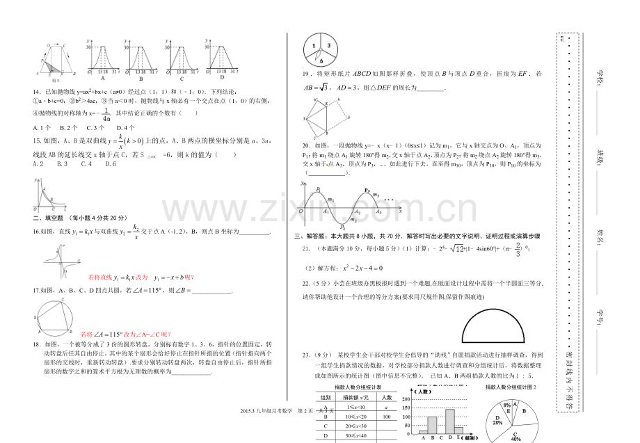 2015.3月数学月考试卷.doc_第2页
