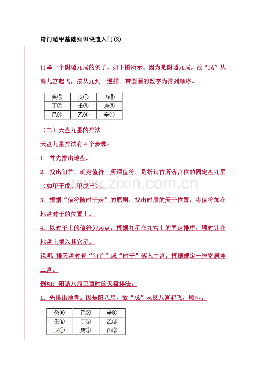 奇门遁甲基础知识入门2.docx_第1页