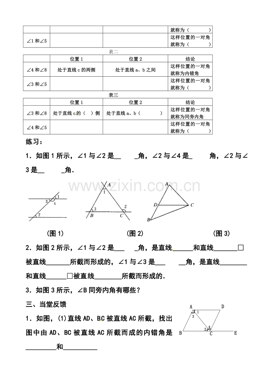同位角、内错角、同旁内角-教学设计及点评.doc_第2页