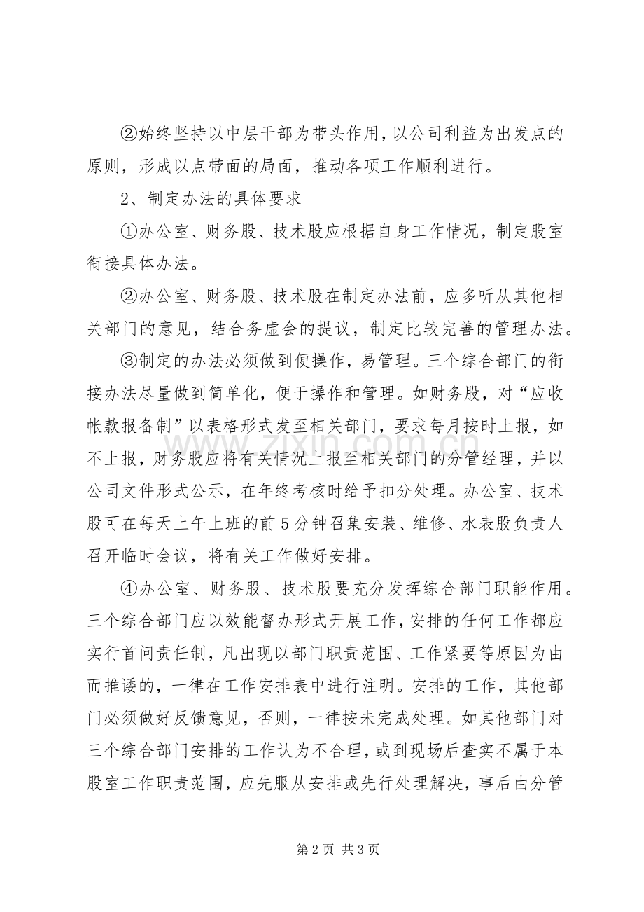 公司股室衔接工作实施方案.docx_第2页